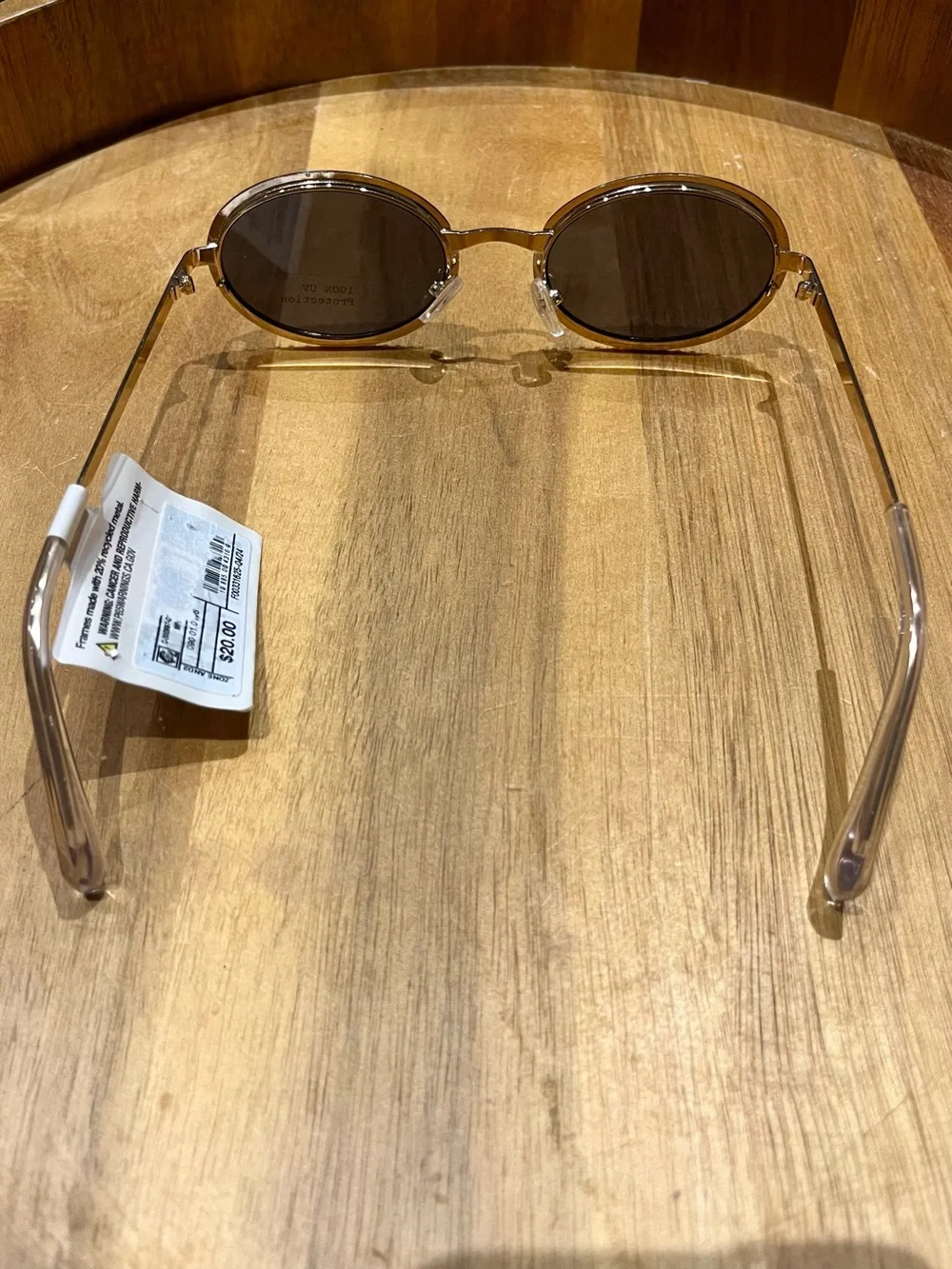 A New Day, Gold Round Studded Women's Sunglasses